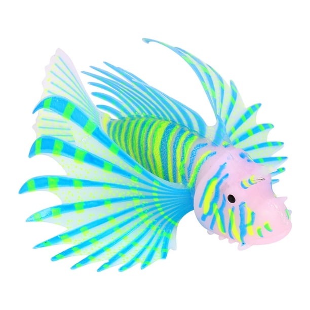 Ccdes 4PCS Aquarium Fish Tank Lumineux Silicone Artificielle Faux
