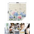 thumbnail image 4 of Blue Hydrangea Cloth Napkins Set of 4 Reusable Dinner Napkins, Pink Flowers Spring Botanical Country Plants Cocktail Napkin Washable Table Napkins for Wedding/Holiday Party/Baby Shower 20"x20", 4 of 7