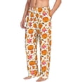 thumbnail image 6 of Logiee Orange Autumn Leaves Print Pajama Pants for Men,Men’s Pajama Bottoms,Mens PJ Pants with Pockets & Button Fly-Large, 6 of 6