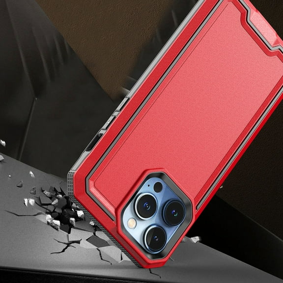 For Samsung S23 Ultra Rank Tough Strong Modern Fused Hybrid Case Cover - Red
