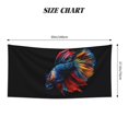 thumbnail image 2 of Zufioo Colorful Betta Fish Print Silver Fox Fleece Beach Towel 27.5x55in, Super Absorbent Bath Towel, Suitable for Adult Beach, Swimming Pool and Home Use-One Size, 2 of 6