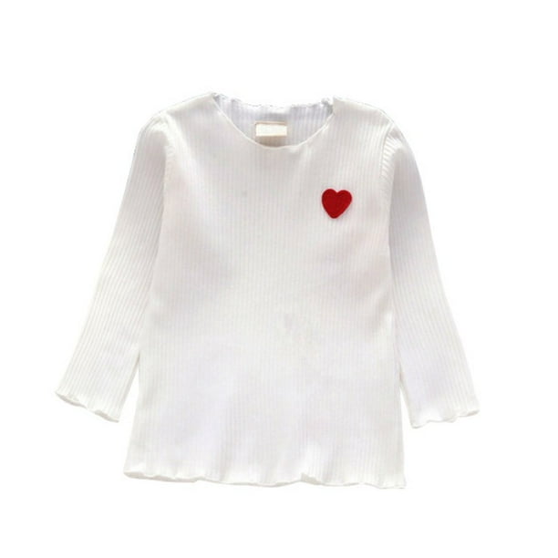 Esho Toddler Baby Girl Cotton Long Sleeve High Neck T Shirt Top Blouse Sweatshirt Walmart Com Walmart Com