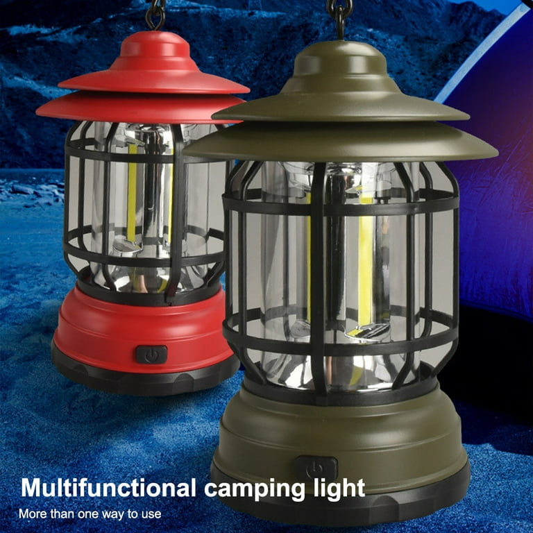 1pc Vintage Camping Lanterns Dimmable Retro Outdoor Lamp Portable