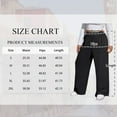 thumbnail image 2 of SWQZVT Womens Plus Size Pants Elastic Waisted Wide Leg Casual Pants for Women Comfort Loose Lounge Trousers with Pockets 2XL, 2 of 8