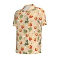 thumbnail image 3 of Daiia Floral Strawberr Pattern Men’s Polo Shirts,Solid Deck Shirt,Classic Fit, Breathable Cotton Polo for Casual and Sport Wear-, 3 of 9