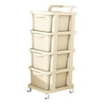 thumbnail image 2 of Carro de almacenamiento con cajones, contenedor de almacenamiento con ruedas giratorias de 360 ​​ degree, decoración del hogar, tienda, juguetes, carrito de 4 capas, 2 of 9