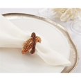 thumbnail image 1 of Saro Lifestyle NR920.N 3.5 in. Beaded Interlock Design Napkin Rings, Natural - Set of 4, 1 of 1