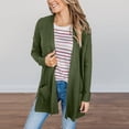 thumbnail image 5 of CILENON Women's Fashion Women Fall Open Front Cardigan With Pockets Casual Duster Lightweight Knit Cardigan Sweater (Army Green,L), 5 of 8