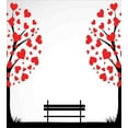 thumbnail image 3 of Ambesonne Tree Duvet Cover Set, Heart Romance Love Art, King, Black Red White, 3 of 3