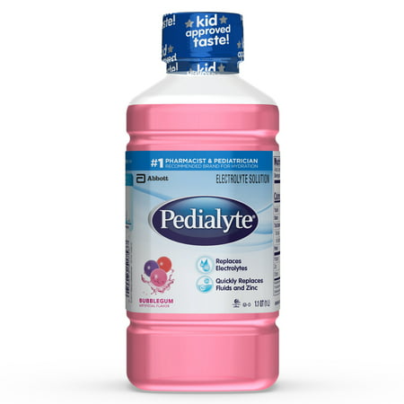 Pedialyte Electrolyte Solution, Hydration Drink, Bubble Gum, 1 Liter, 4