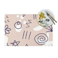 thumbnail image 4 of ZNDUO Placemats, 4 PCS Heat Resistant Stain Resistant Woven PVC Insulation Placemats, Durable Washable Elegant Table Mats for Dining-Abstract Forest Graffiti, 18"x12", 4 of 6