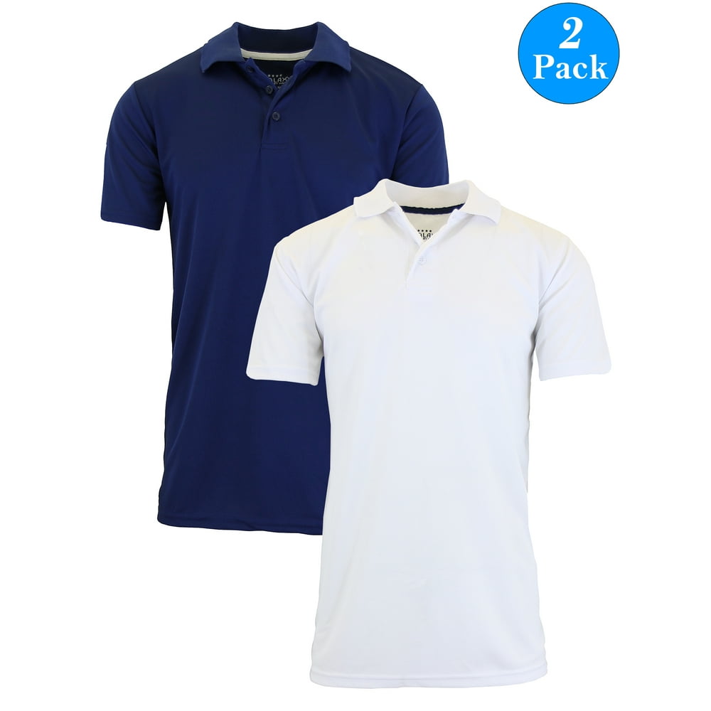GBH Men's Dry Fit MoistureWicking Polo Shirt (2Pack)