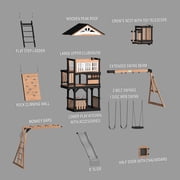 Backyard Discovery Rosewood Falls Cedar Wood Swing Set, Monkey Bars, Clubhouse, Crows Nest