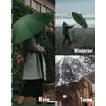 thumbnail image 4 of Chakipee Travel Compact Umbrella Windproof - Portable Automatic Umbrellas for Rain,8 Ribs Folding Umbrella,Portable 210T Fabric 97cm Span,Green, 4 of 8