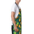 thumbnail image 3 of Picia Pineapples with Palm Leaves Waterproof Apron for Unisex Adult - Adjustable Bib Apron with Pockets, Ideal for Cooking, Gardening, Painting, and Household Chores, 3 of 9