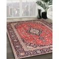 thumbnail image 3 of Ahgly Company Machine Washable Indoor Rectangle Traditional Dark Salmon Pink Area Rugs, 4' x 6', 3 of 7