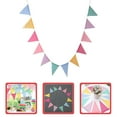 thumbnail image 4 of Shisuyan Triangle Flags Bunting Multi Colored 12 Flags Per Set 157.20x6.68in, 4 of 9