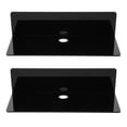 thumbnail image 1 of YSNOOWE 2Pcs Black Acrylic Wall Display Shelf Nail-free Bathroom Storage, 1 of 8