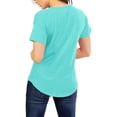 thumbnail image 2 of Hat and Beyond Women's Casual Scoop Neck Round Hem Top Short Sleeve Tee Shirt, 2 of 6