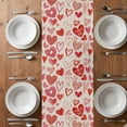 thumbnail image 6 of Valentine's Day Table Runner - 70 Inch Long, Kitchen Dining Table Runner Dresser Scarves, Watercolor Love Heart Romantic Me You Beige Farmhouse Decor for Coffee Tables Wedding Party Banquet, 6 of 8