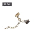 thumbnail image 3 of Unique Bargains 20Sets Ribbon Crimp Clamp Ends with Lobster Claw Clasps & Chain 10mm Bronze Tone, 3 of 7