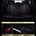 thumbnail image 5 of Car Seat Covers Full Set Waterproof Faux Leather Car Seat Protector, Front Rear Seat Protector Black Seat Covers, Luxury Vehicle Seat Cushion Protector Full Set Interior Accessories, 5 of 11