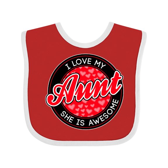 Inktastic I Love My Aunt Boys or Girls Baby Bib