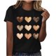 thumbnail image 4 of TaTaai Ladies' Valentine Heart Print Round Neck Short Sleeve Shirt, Valentine's Day Gift, Casual Festival Fashion Top Gift, 4 of 4