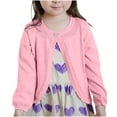 thumbnail image 4 of GigrtiJin Girls Fall Long Sleeves Cardigan Sweater Coats Infant Baby Kid Party Casual Solid Color Cover up Tops, 4 of 8