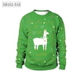 thumbnail image 2 of IROINNID Reduced Crew Neck Pullover Sweatshirts Comfy Christmas Clothing Loose Tops Christmas Day Long Sleeve Graphic Print Sweater,Green, 2 of 4