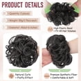 thumbnail image 3 of 2 PCS Messy Bun Hair Piece Wavy Curly Hair Bun Scrunchies Extensions Synthetic Chignon Thick Updo Hairpieces for Women Girls, 3 of 6