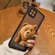 thumbnail image 3 of Funda mate para OPPO A97 A96 A95 A94 A93 A92 A78 A74 A73 A72 A57 A55 A54 A53 A17 A16 4G 5G Funda traviesa t-oso de peluche pareja, 3 of 5