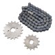 thumbnail image 4 of Piñón de motor delantero 420 de 18 dientes, cadena 420 de 60 eslabones, piñón trasero 14 dientes, kit para scooter, ATV, motocicleta, bicicleta, 4 of 14