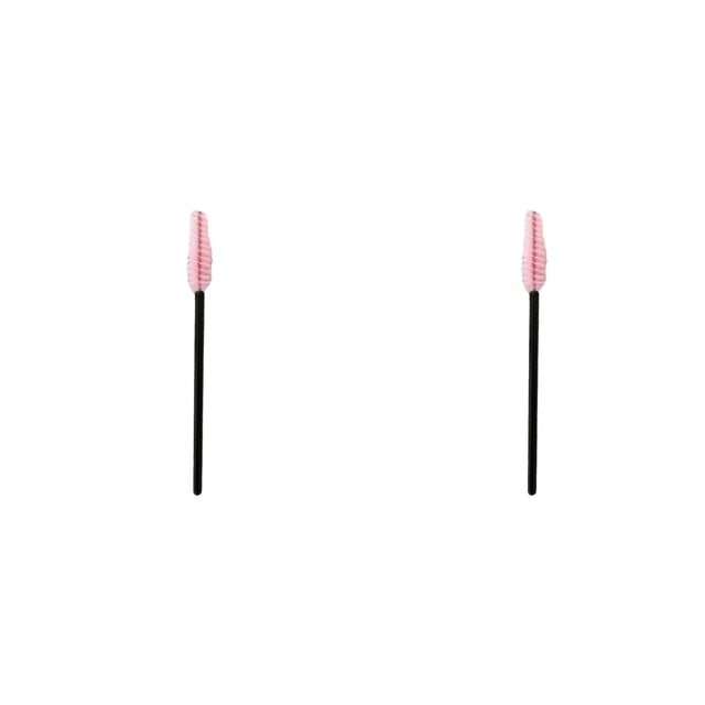 Aplicador de rímel desechable Qarigey 50 Uds. Pincel varilla negra rosa 2piezas
