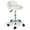 White, variant on RONG-3 Rolling Stool Swivel Salon Stool Chair Adjustable Drafting Tattoo Office Massage Medical Facial Spa with PU Cushion Backrest (Black)