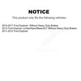 thumbnail image 2 of Transit Auto Front Hub Bearing Assembly Coated Disc Brake Rotors and Semi-Metallic Pads Kit for Car Ford Explorer KBB-103935, 2 of 11