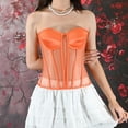 thumbnail image 7 of Kaemgyyd Women's Corset Top Plus Size Waist Trainer Corset Shapewear Vintage Renaissance Mesh Lace up Body Shaper Trendy Clothes, 7 of 7