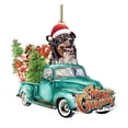 thumbnail image 4 of 4Pack Christmas Hanging Ornament with Dog&Truck, 2021 Christmas Tree Hanging Pendant Merry Christmas Puppy Ornament Decoration, 4 of 4