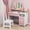 White and Pink, variant on Kids Desk with Hutch and Storage for 3-8 Years Old, Wooden Kids Table with Cork Board, Pink Children Study Desk and Chair Set for Bedroom