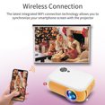 thumbnail image 4 of Mistaha Wireless Mini Portable Projector A10, 1080P HD, 14-80 inch Screen Size, Android+iOS Compatible, USB/SD Card Support, Built-in Speaker, Remote Control, Mobile Power Supply, 100-240V US Plug, 4 of 7