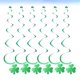 thumbnail image 2 of 12 piezas trébol de cuatro hojas decoración colgante remolino creativo decoraciones colgantes remolinos colgantes ornamento para el día de San Patricio, 2 of 6