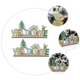 thumbnail image 6 of WASHWEPE Home Letter Ornament 2Pcs Wooden House Shape Photo Props for Christmas Party and Room Decoration, 6 of 8