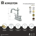 thumbnail image 4 of Kingston Brass KB1496AX Heritage Two-Handle 2-Hole Deck Mount Bar Faucet in Polished Nickel, 4 of 5