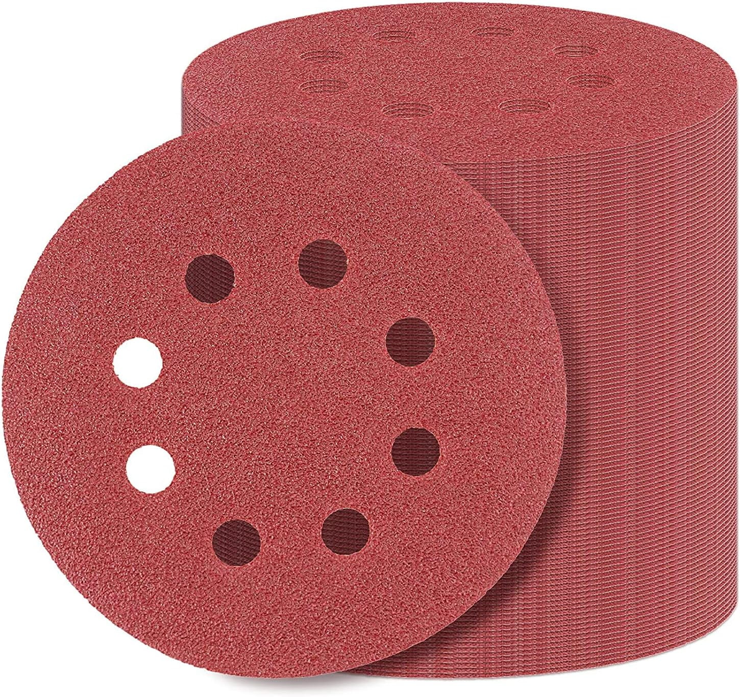 5 inch sanding discs, 8 hole hook and sanding sheets, round orbital
