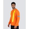 thumbnail image 4 of Forcefield Retro Safety Cotton Long Sleeve Tee With Reflective Arm Striping, 4 of 8