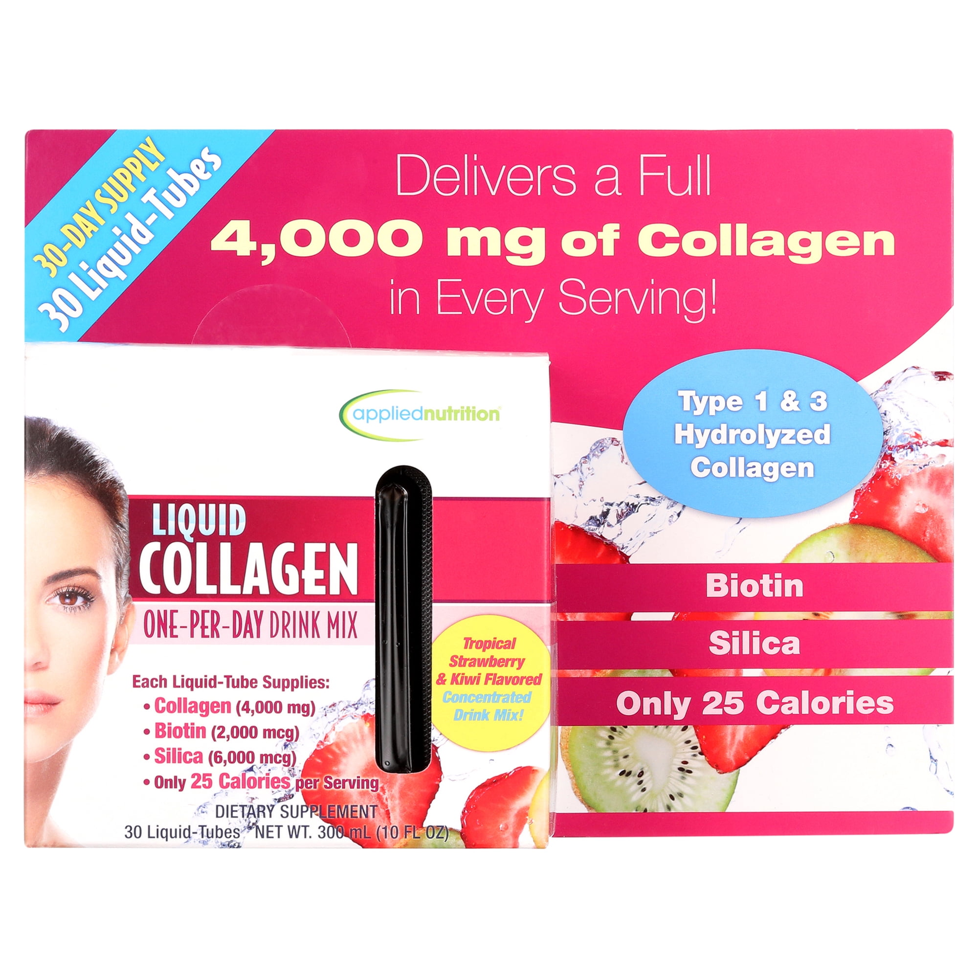 Applied Nutrition Liquid Collagen Drink Mix 4000 mg., 30 Tubes