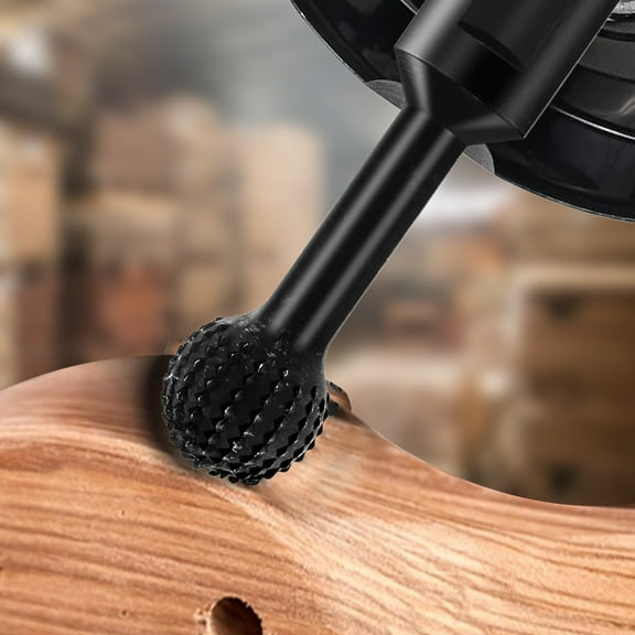 Sphere Rotary Burr High Carbon Steel Wood Carving Burrs Ball Grinding Head with 5/8-11 Thread Universal Wood Polishing Engraving Burr Tool for 4 1/2 and 5 Inch Angle Grinder
