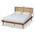 thumbnail image 2 of Baxton Studio Nura Walnut Brown Finished Wood and King Size Platform Bed, 2 of 10