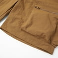 thumbnail image 6 of ZQUUVOU Men's Cargo Shorts Solid Color Portable Zipper Pockets Drawstring Elastic Waist Pant Brown, 6 of 9