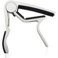thumbnail image 4 of 2-Pack 6-String One-Handed Guitar Capo for Acoustic Electric Guitar - Black & Silver, 4 of 5